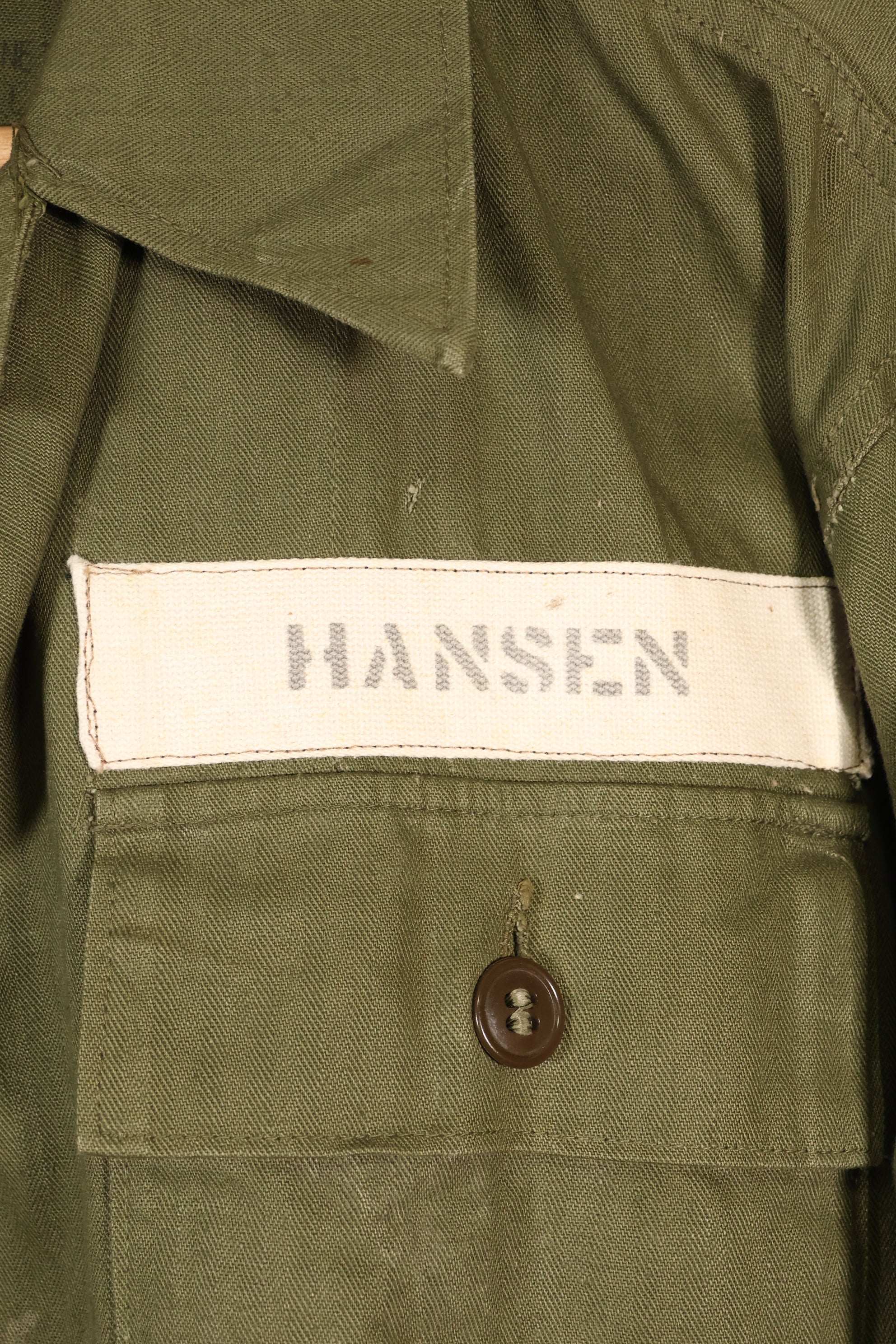 1947 Contract SMALL M-1947 HBT Utility Shirt with Patches, Used