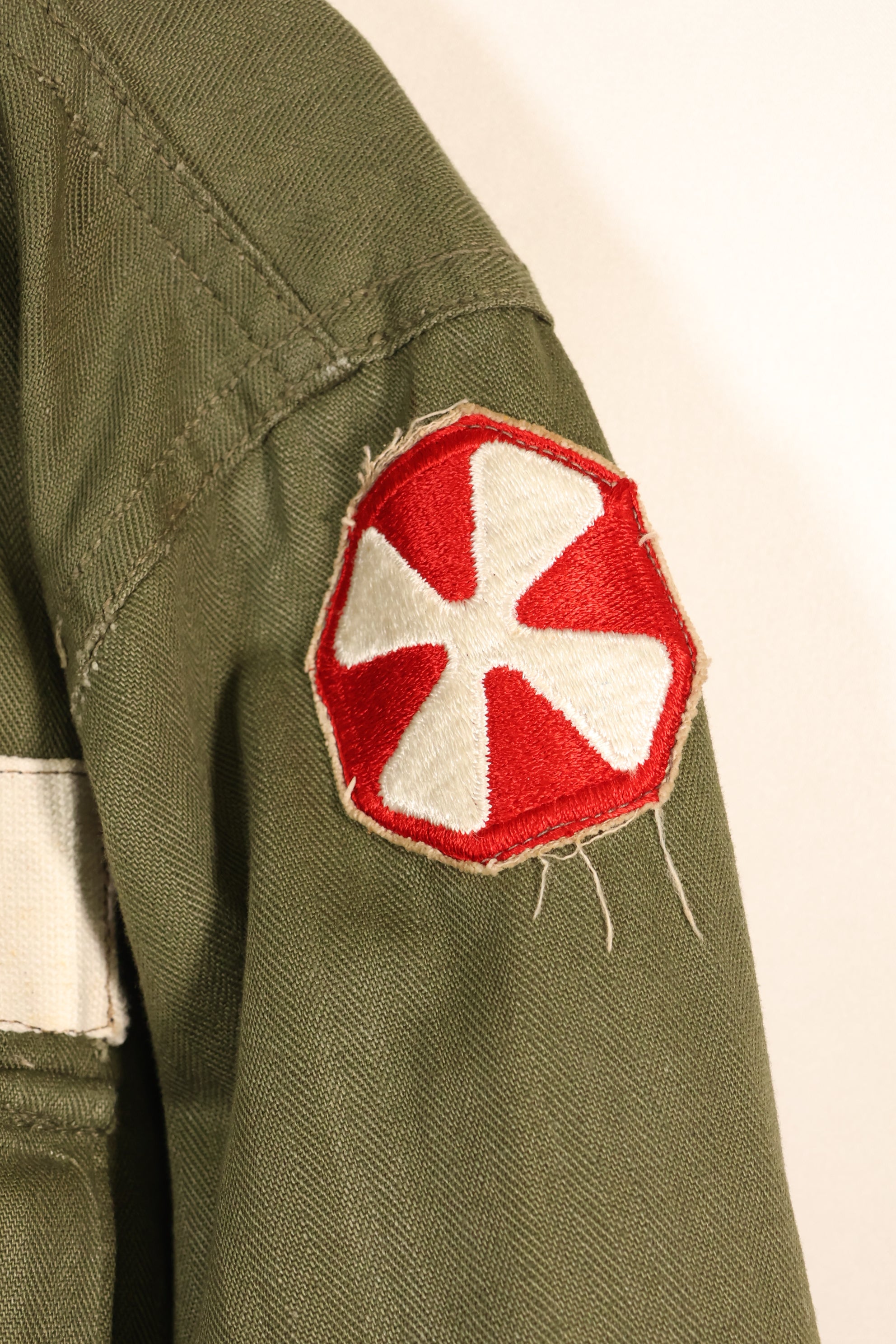 1947 Contract SMALL M-1947 HBT Utility Shirt with Patches, Used