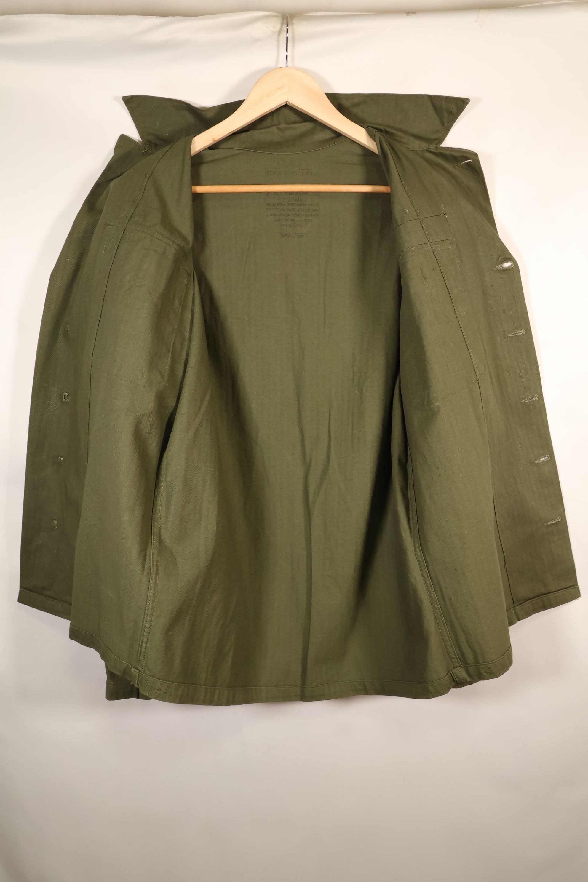 1947 Contract SMALL M-1947 HBT Utility Shirt with Patches, Used