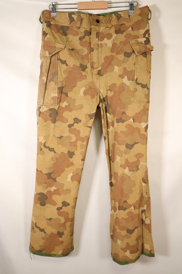 Late 1960s to early 1970s | Privately sourced | Mitchell camouflage | USMC | WWII HBT-style cut | Reversible pants | Used