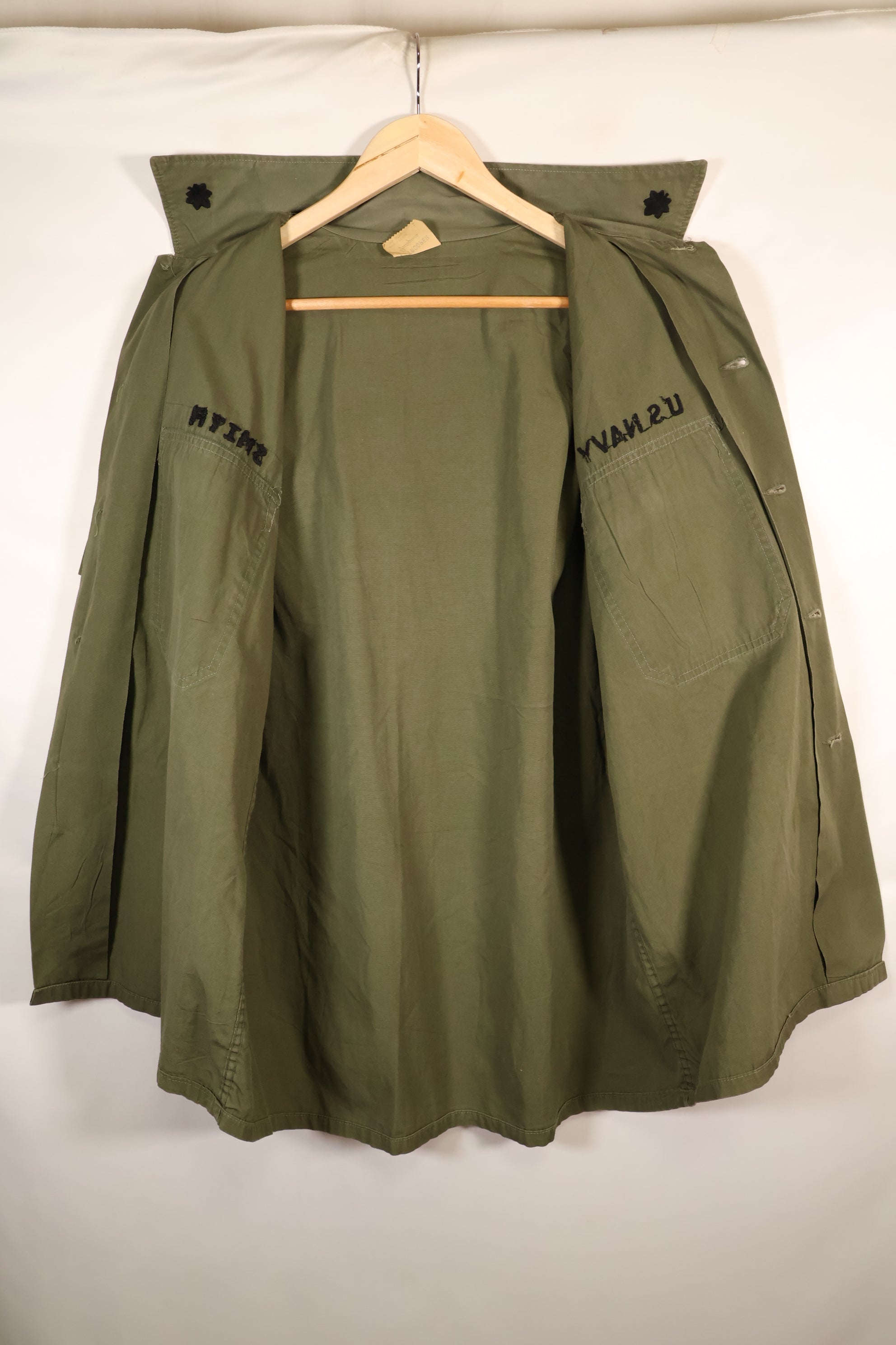 Late 1960s | LARGE | PX Item | Privately Sourced | OG-107 | Utility Shirt | Navy Advisor Replica | Used