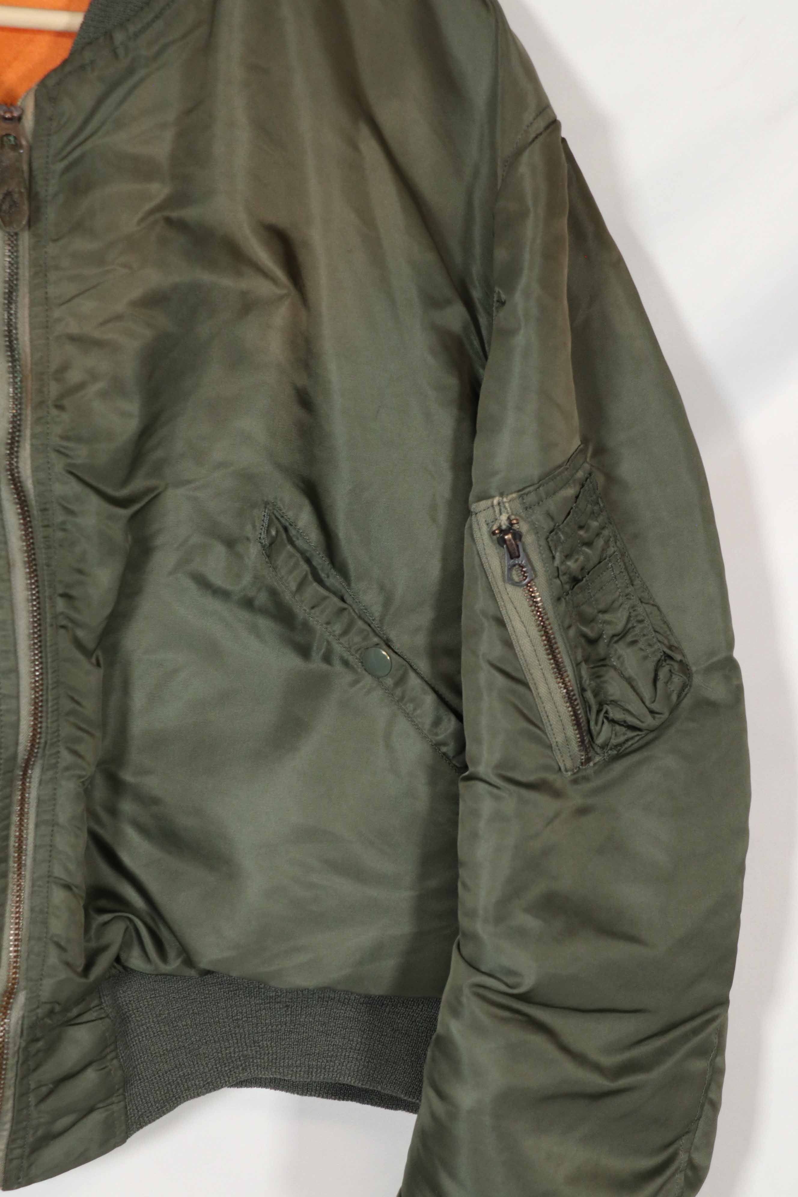 Real 1969 X-Large size L-2B flight jacket, used, good condition.