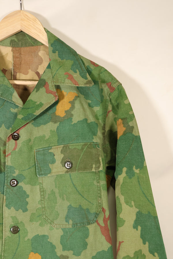 Late 1960s to early 1970s | Privately sourced | Mitchell camouflage | USMC | OG-107 utility cut shirt | Used