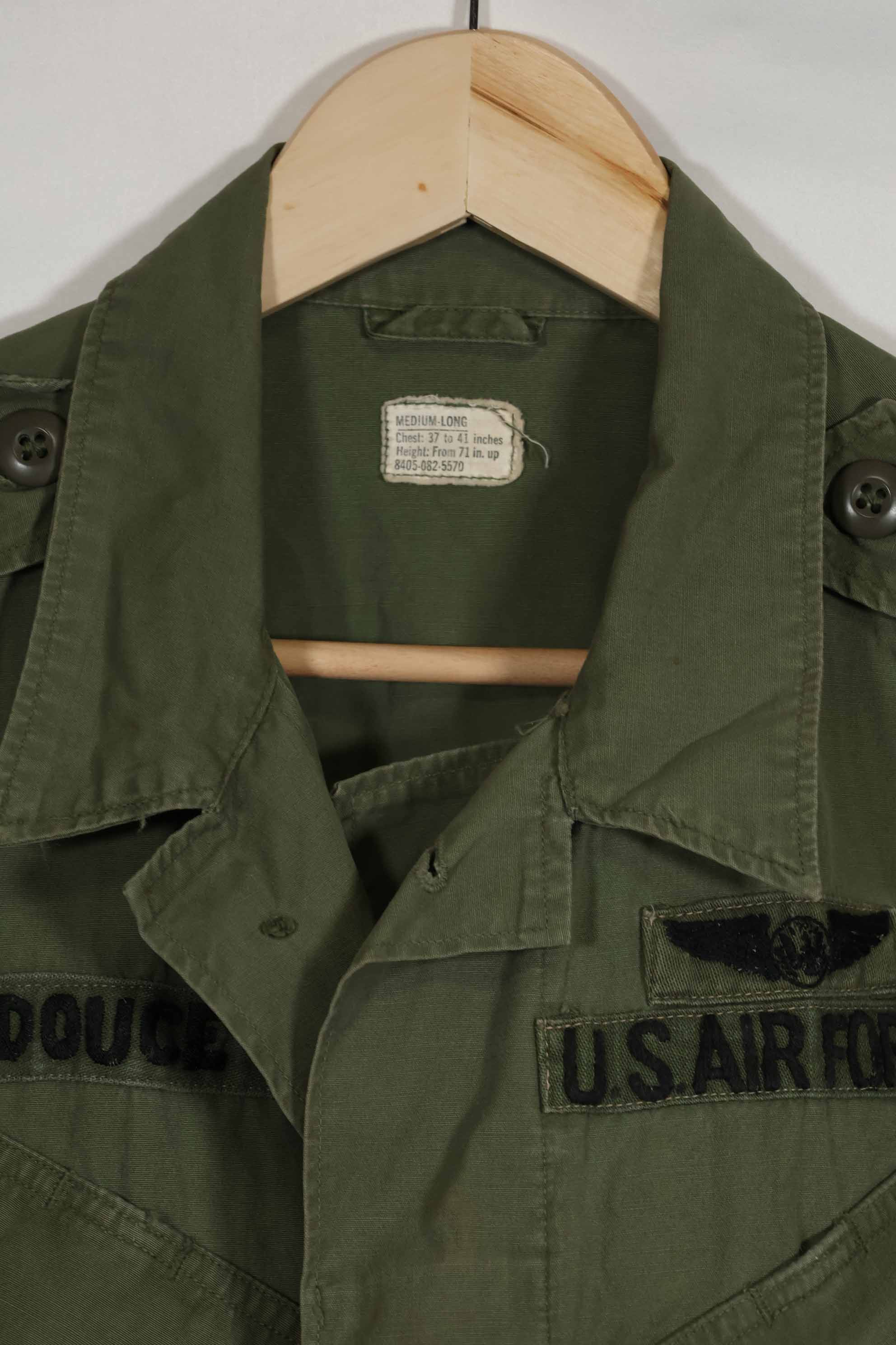 Mid-1960s 2nd Model Jungle Fatigue Jacket USAF, good used condition