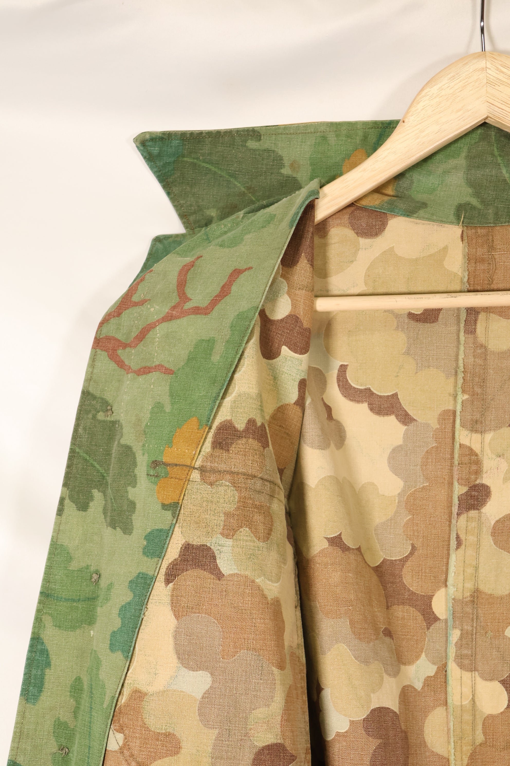 Late 1960s to early 1970s | Privately sourced | Mitchell camouflage | USMC | OG-107 utility cut shirt | Used