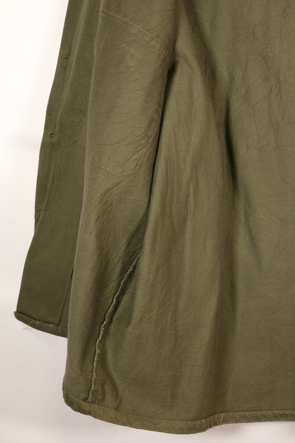 1960s, Estimated Size: MEDIUM, OG-107, Utility Shirt, Rare Cut, Retrofitted Patch, Used