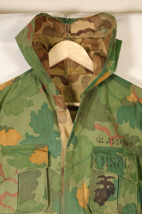 1960年代後半〜70年代　USMC　個人調達品　ミッチェルパターン　フード付フィールドジャケット　中古品