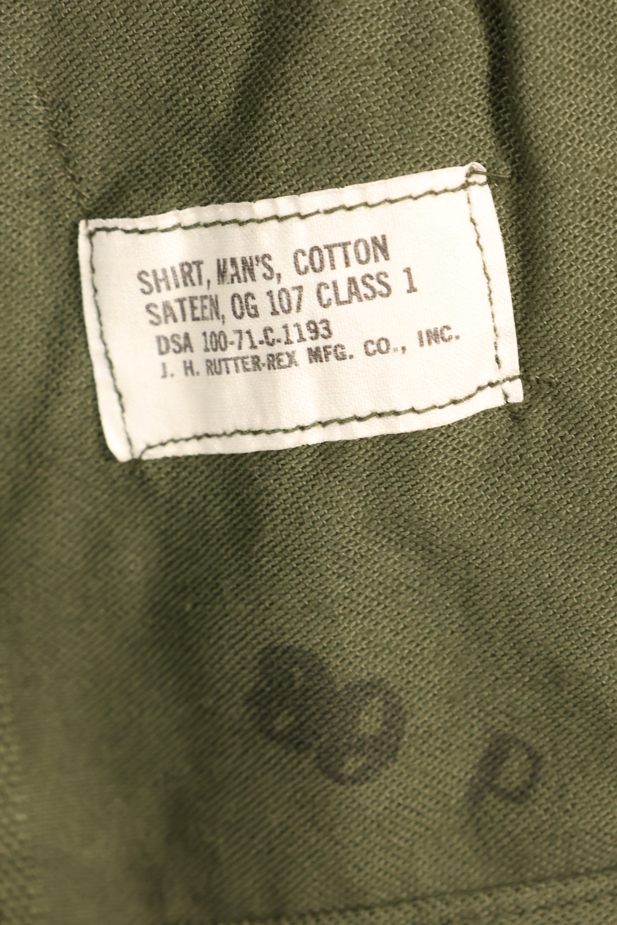 1971 Contract, 15 1/2 x 33, OG-107, Utility Shirt, Good Condition, Used