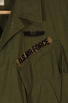 Real 1969 3rd Model Jungle Fatigue Jacket with USAF patch, used.