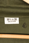 Mid-1960s, 16 1/2 x 36, U.S. Army, OG-107 Utility Shirt, Almost Unused