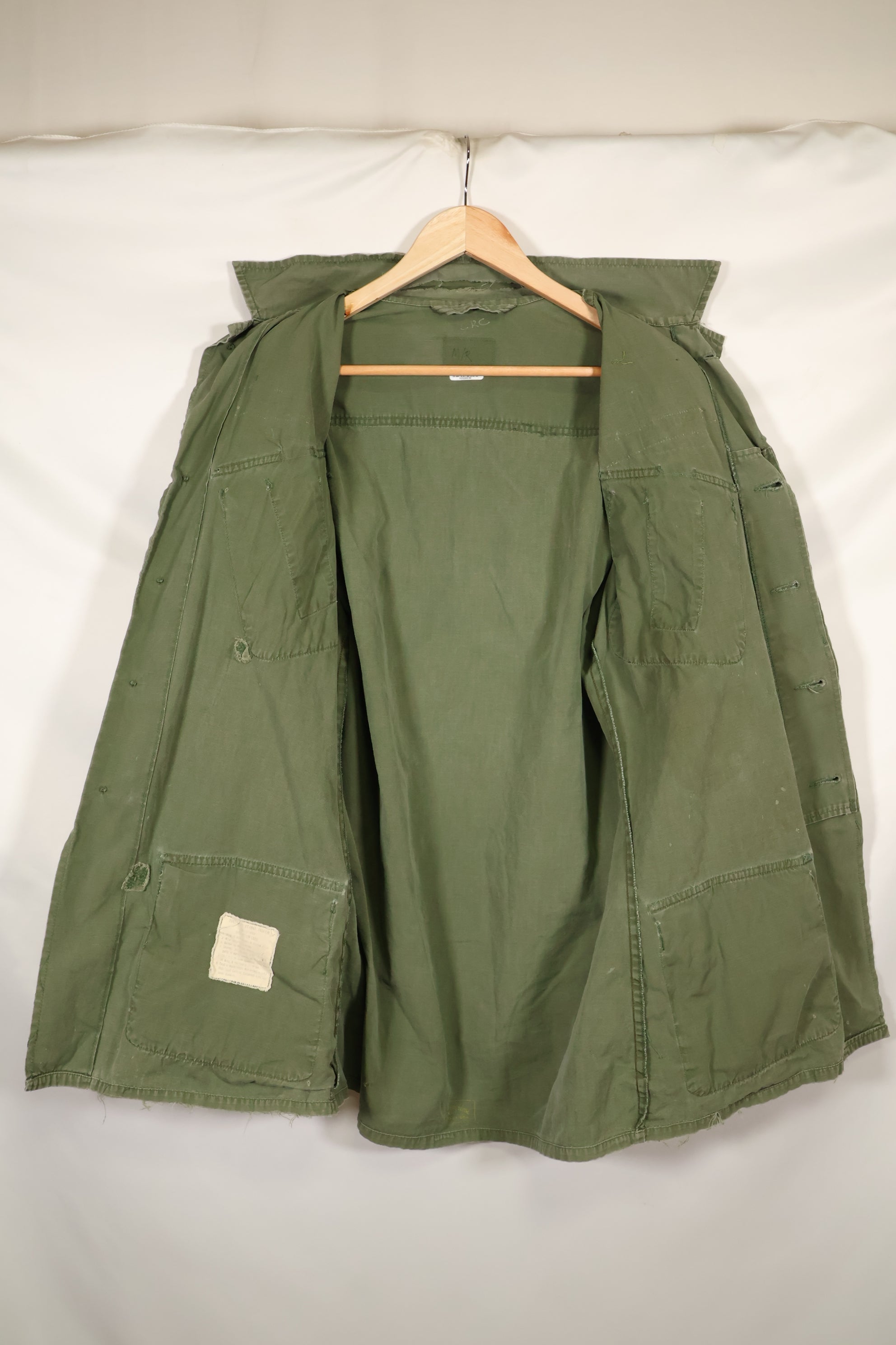 circa 1967-68 size unknown 3rd model jungle fatigues jacket, used, released by a movie company.