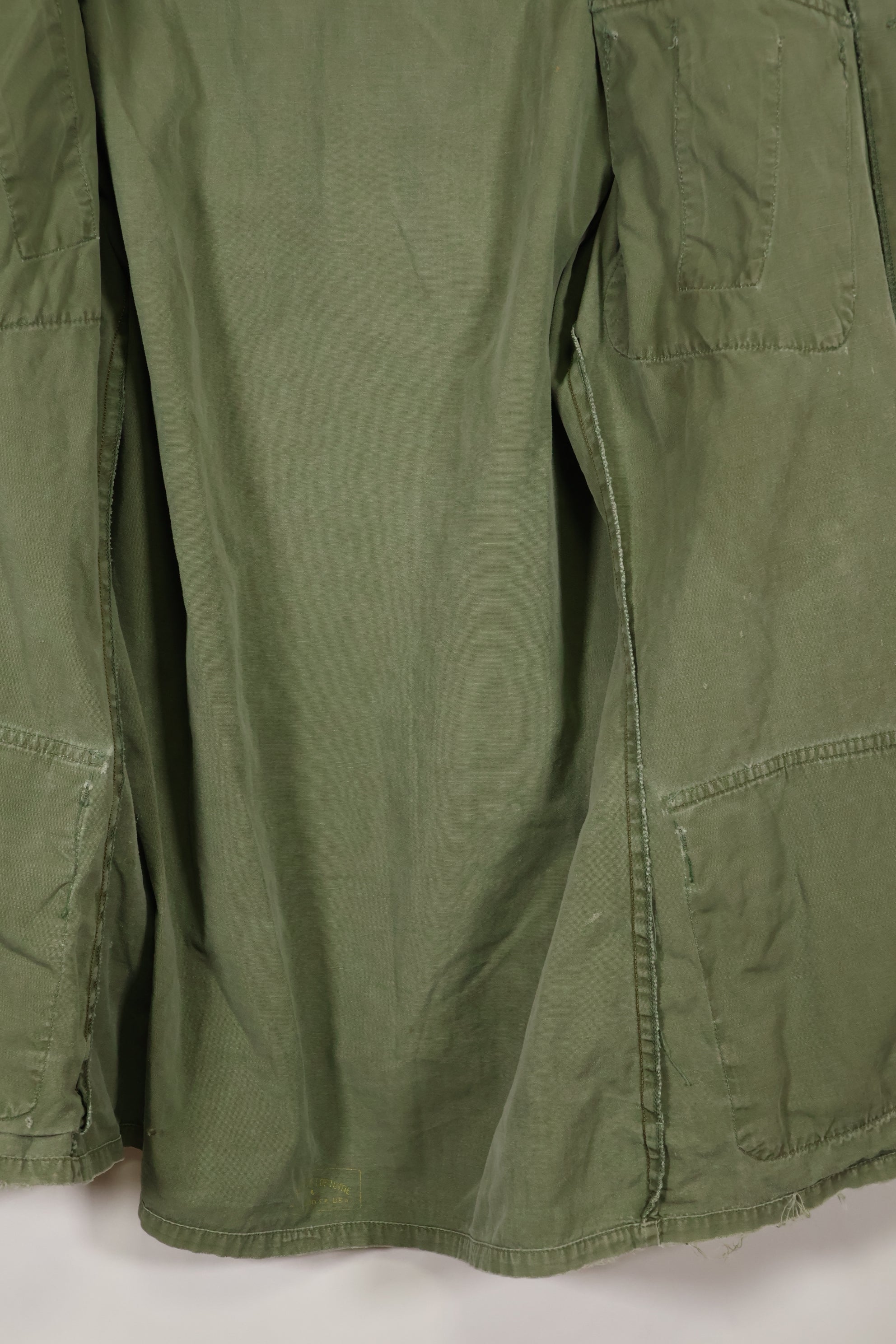 circa 1967-68 size unknown 3rd model jungle fatigues jacket, used, released by a movie company.