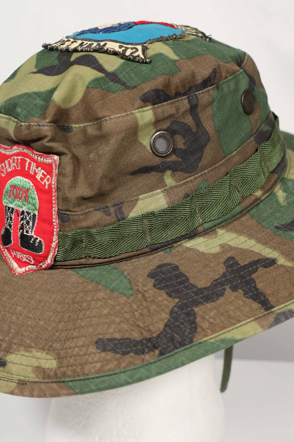 Real ERDL Government Issue Boonei Hat US Army K-9 Military Dog with Locally Made Patch &amp; Embroidery