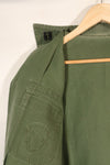 1960s, Estimated Size: SMALL, OG-107 Utility Shirt with Patches, Used