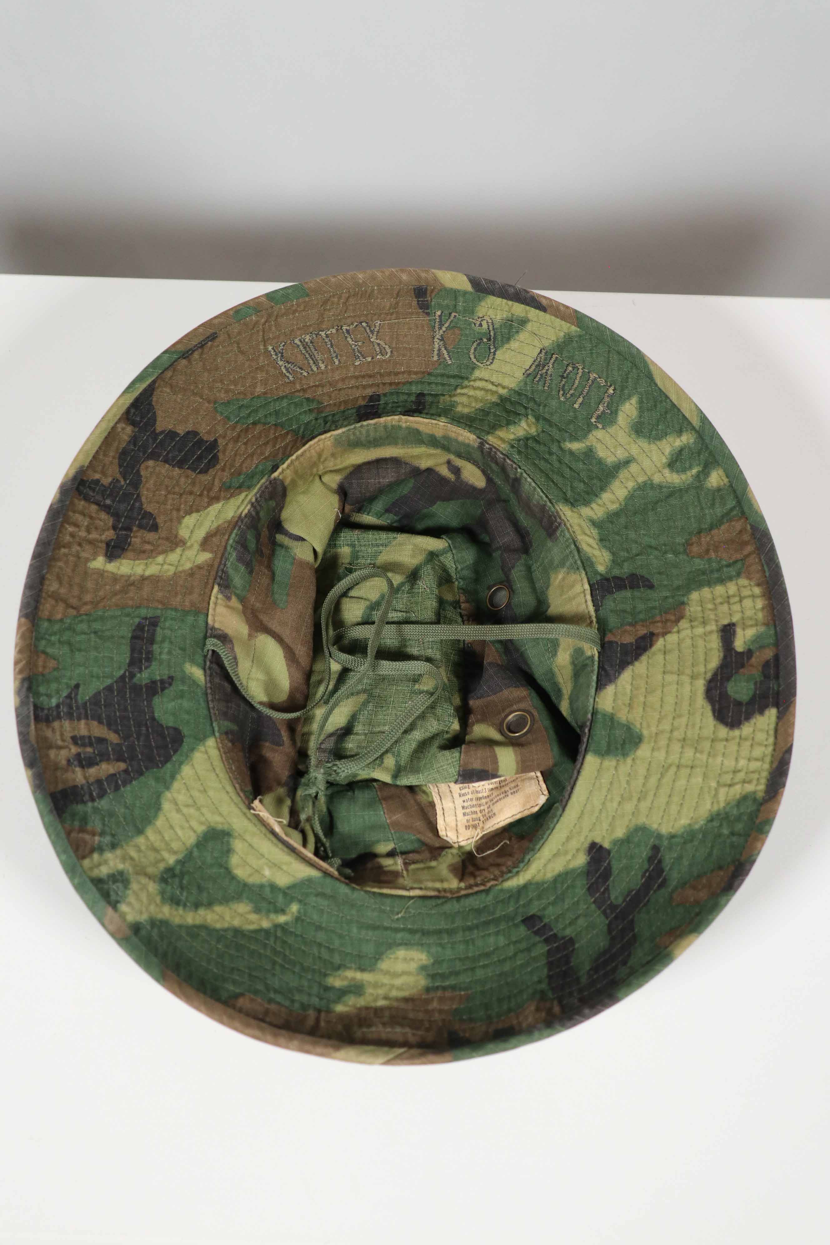 Real ERDL Government Issue Boonei Hat US Army K-9 Military Dog with Locally Made Patch & Embroidery