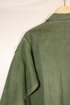 1960s, Estimated Size: SMALL, OG-107 Utility Shirt with Patches, Used
