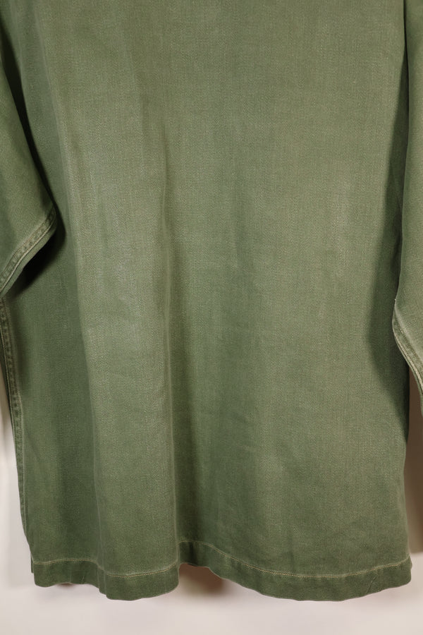 1960s, Estimated Size: SMALL, OG-107 Utility Shirt with Patches, Used