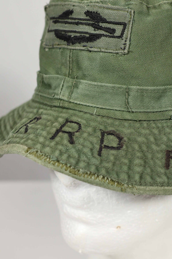 Real Locally Made OD Boonie 9th Infantry Divition LRRP with Direct Embroidery & Sniper Patch Boonie Hat