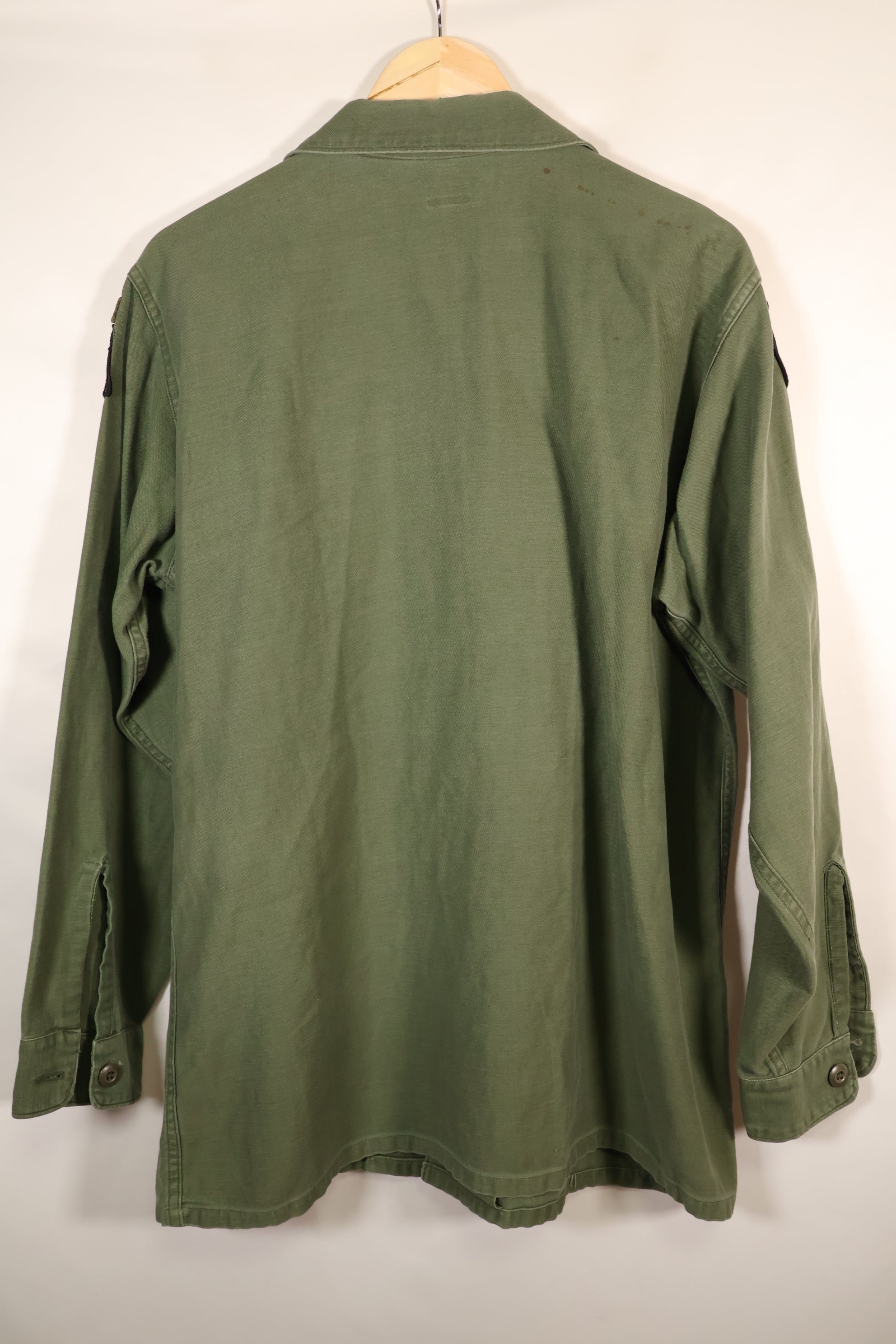 1968 Contract, Estimated Size: MEDIUM, OG-107, Utility Shirt, Aftermarket Patch, Used