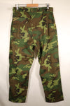 Late 1960s, Size 34–36, ERDL Leaf Camo, Non-Ripstop Fabric, Utility Cut Pants, Used