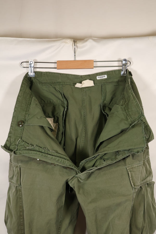 Mid-1960s MEDIUM-SHORT 2nd Model Jungle Fatigue Pants, used.