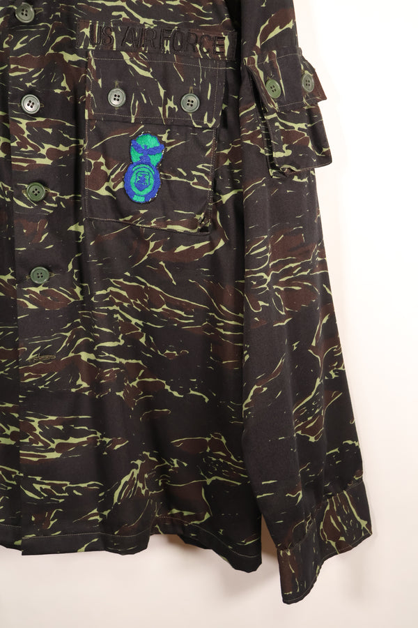 1970s Thai Border Patrol “Shadow Tiger” Locally Made Tiger-Stripe Shirt, Used, Grade A