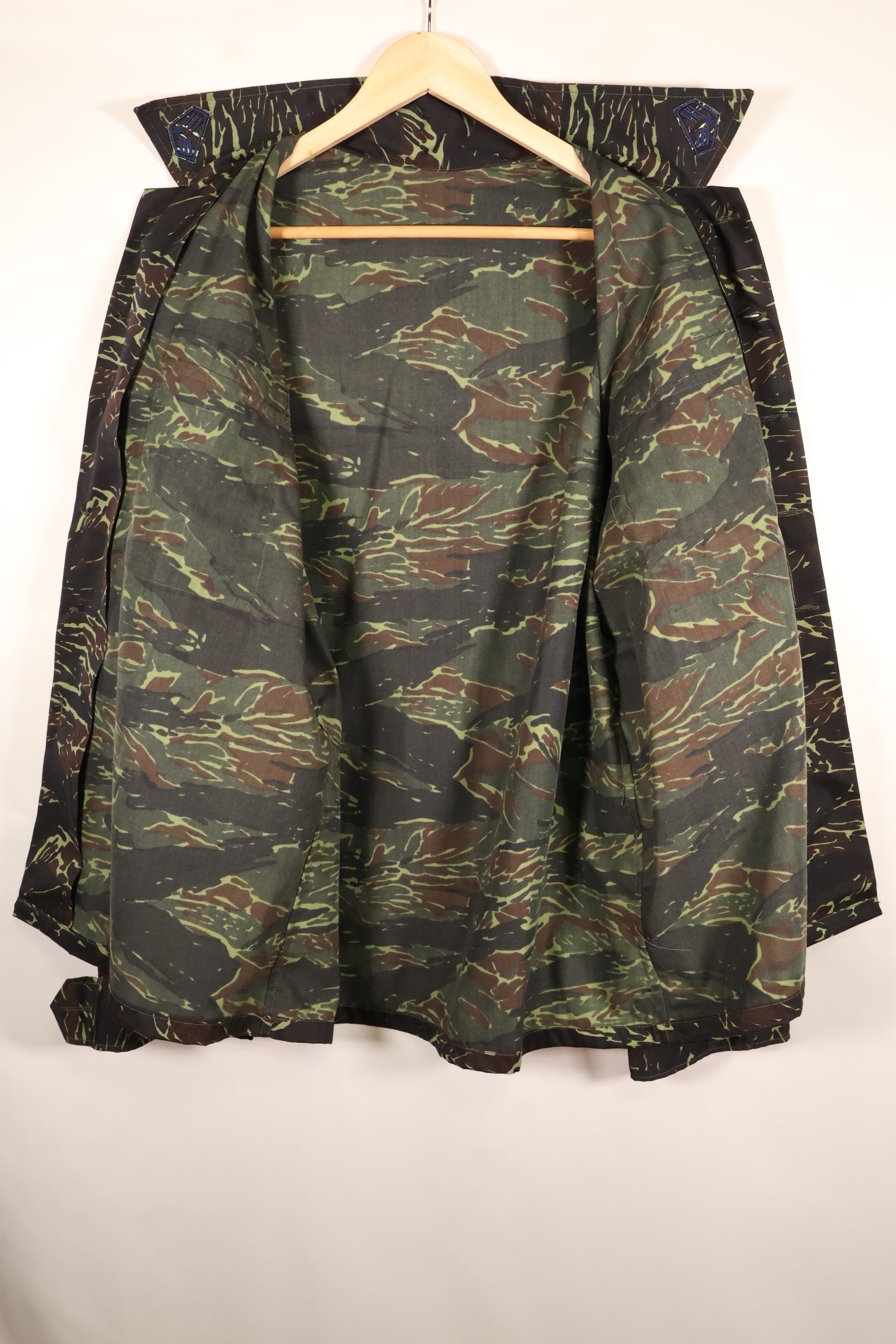 1970s Thai Border Patrol “Shadow Tiger” Locally Made Tiger-Stripe Shirt, Used, Grade A