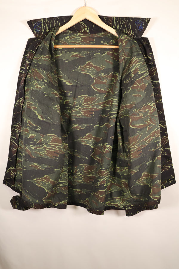 1970s Thai Border Patrol “Shadow Tiger” Locally Made Tiger-Stripe Shirt, Used, Grade A