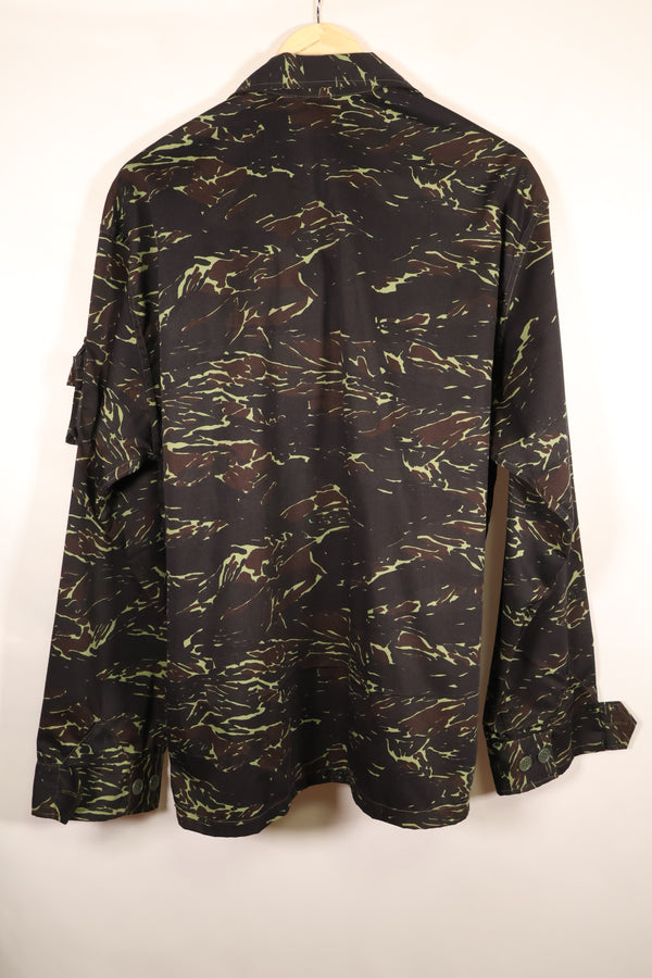1970s Thai Border Patrol “Shadow Tiger” Locally Made Tiger-Stripe Shirt, Used, Grade A
