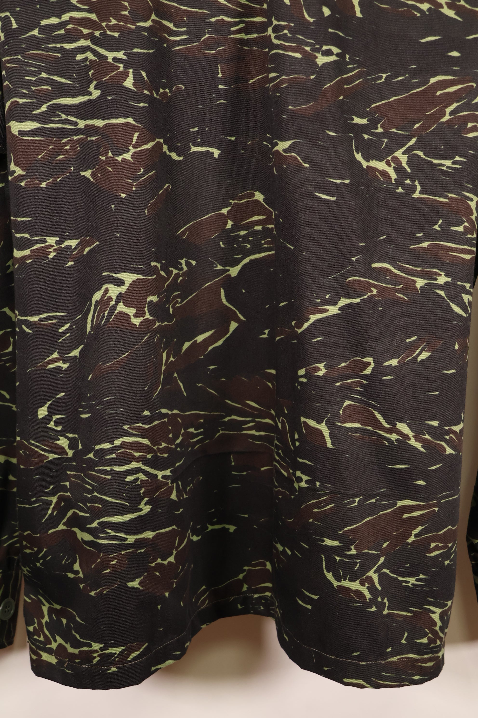 1970s Thai Border Patrol “Shadow Tiger” Locally Made Tiger-Stripe Shirt, Used, Grade A