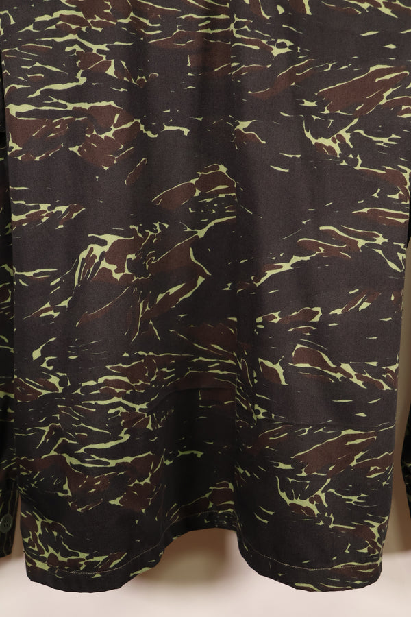 1970s Thai Border Patrol “Shadow Tiger” Locally Made Tiger-Stripe Shirt, Used, Grade A