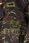 1970s Thai Border Guard "Shadow Tiger" Locally Made Tiger-Striped Shirt, Used, Size B