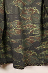 1970s Thai Border Guard "Shadow Tiger" Locally Made Tiger-Striped Shirt, Used, Size B