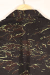 1970s Thai Border Guard "Shadow Tiger" Locally Made Tiger-Striped Shirt, Used, Size B