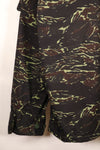 1970s Thai Border Guard "Shadow Tiger" Locally Made Tiger-Striped Shirt, Used, Size B