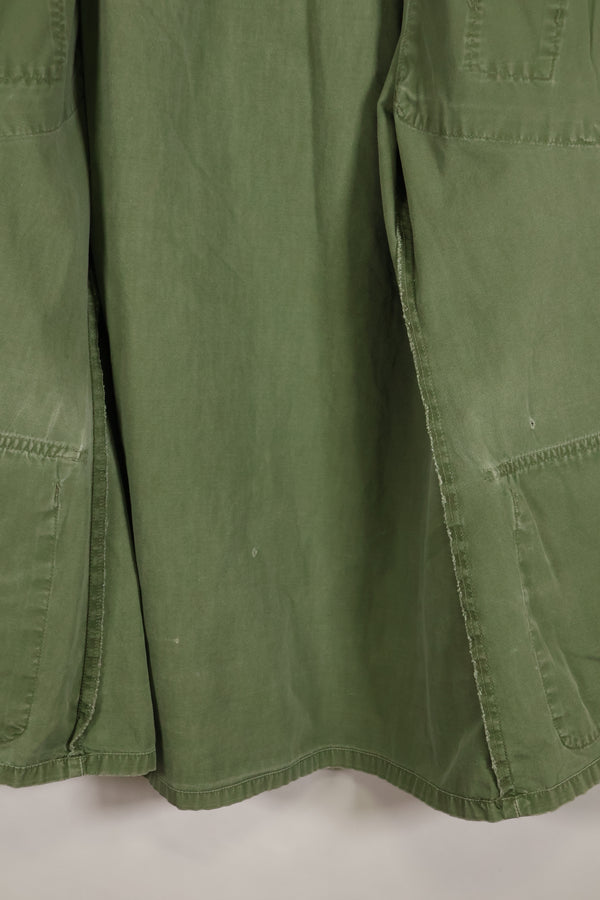 Circa 1967 | S-L | Green Beret | 3rd Model Jungle Fatigue Jacket | Faded | Used
