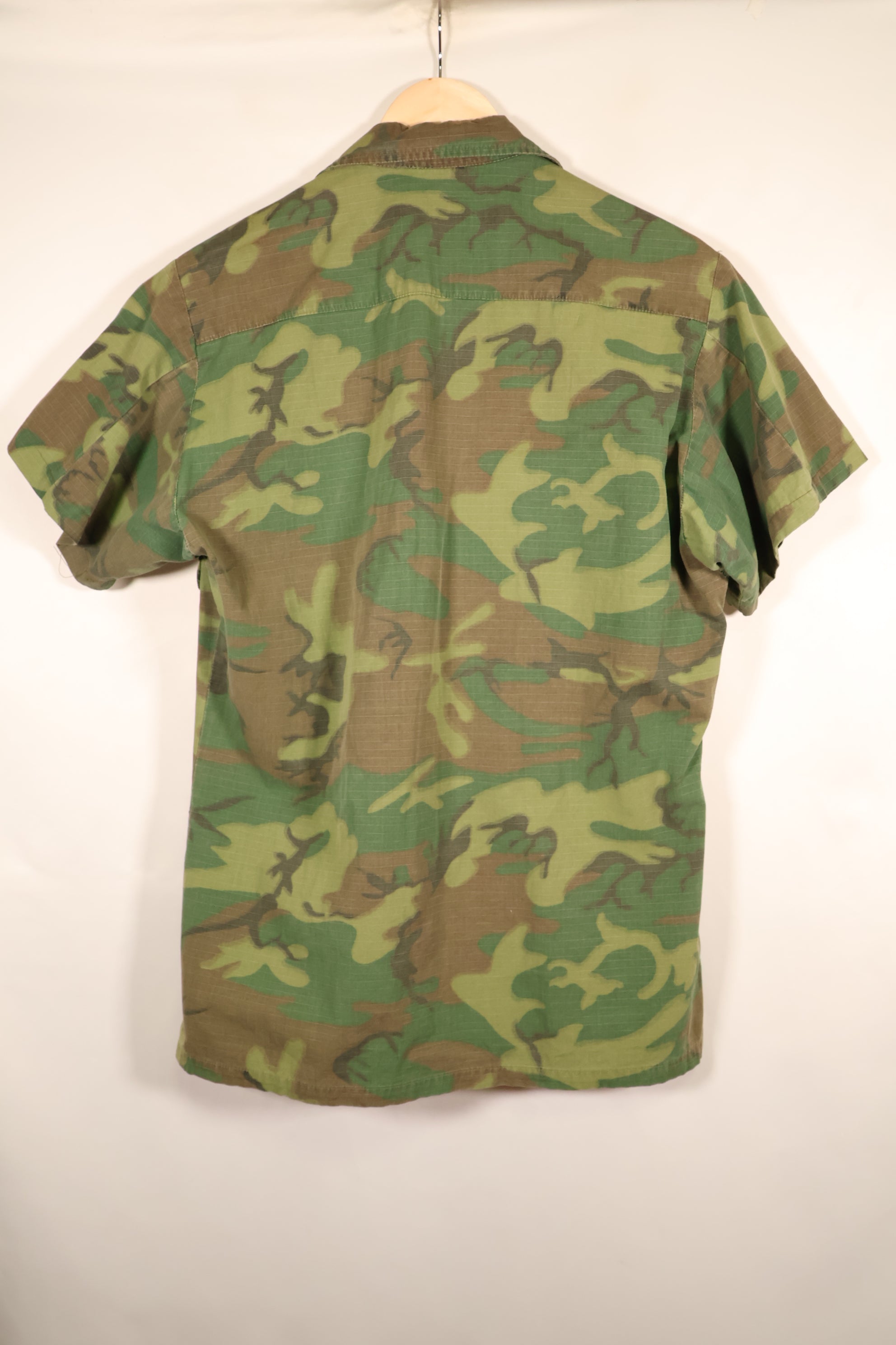 1969 Contract, S-S, ERDL Green Leaf Camo, Jungle Fatigue Jacket, Short-Sleeve Custom, Used