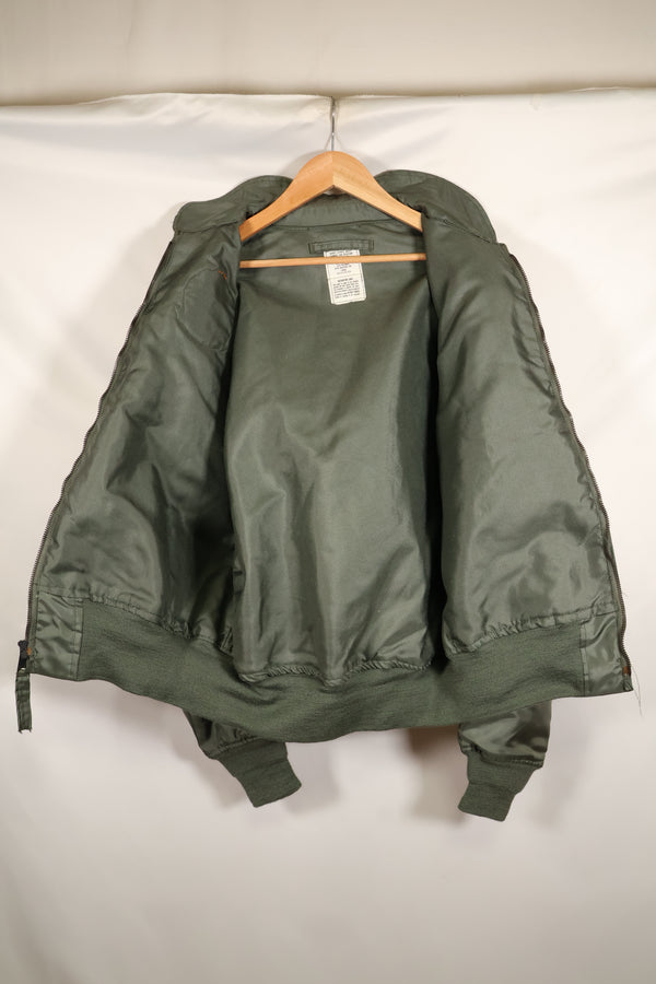 1981 Contract, LARGE, U.S. Navy, CWU-36P Flight Jacket, With Patches, Like-New Condition
