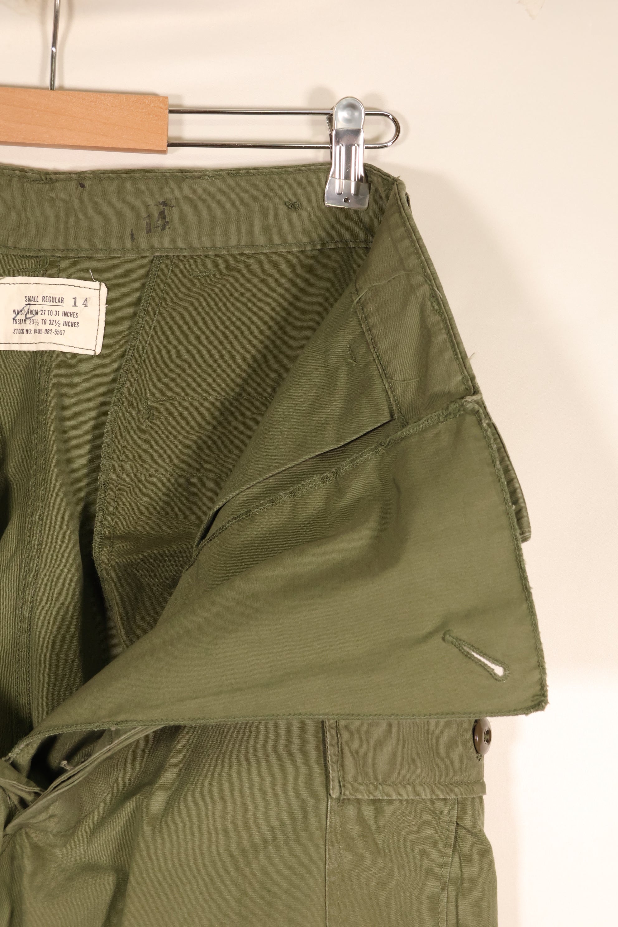 1964 Contract, S-R, U.S. Army, 1st Model Jungle Fatigue Pants, Good Condition, Used