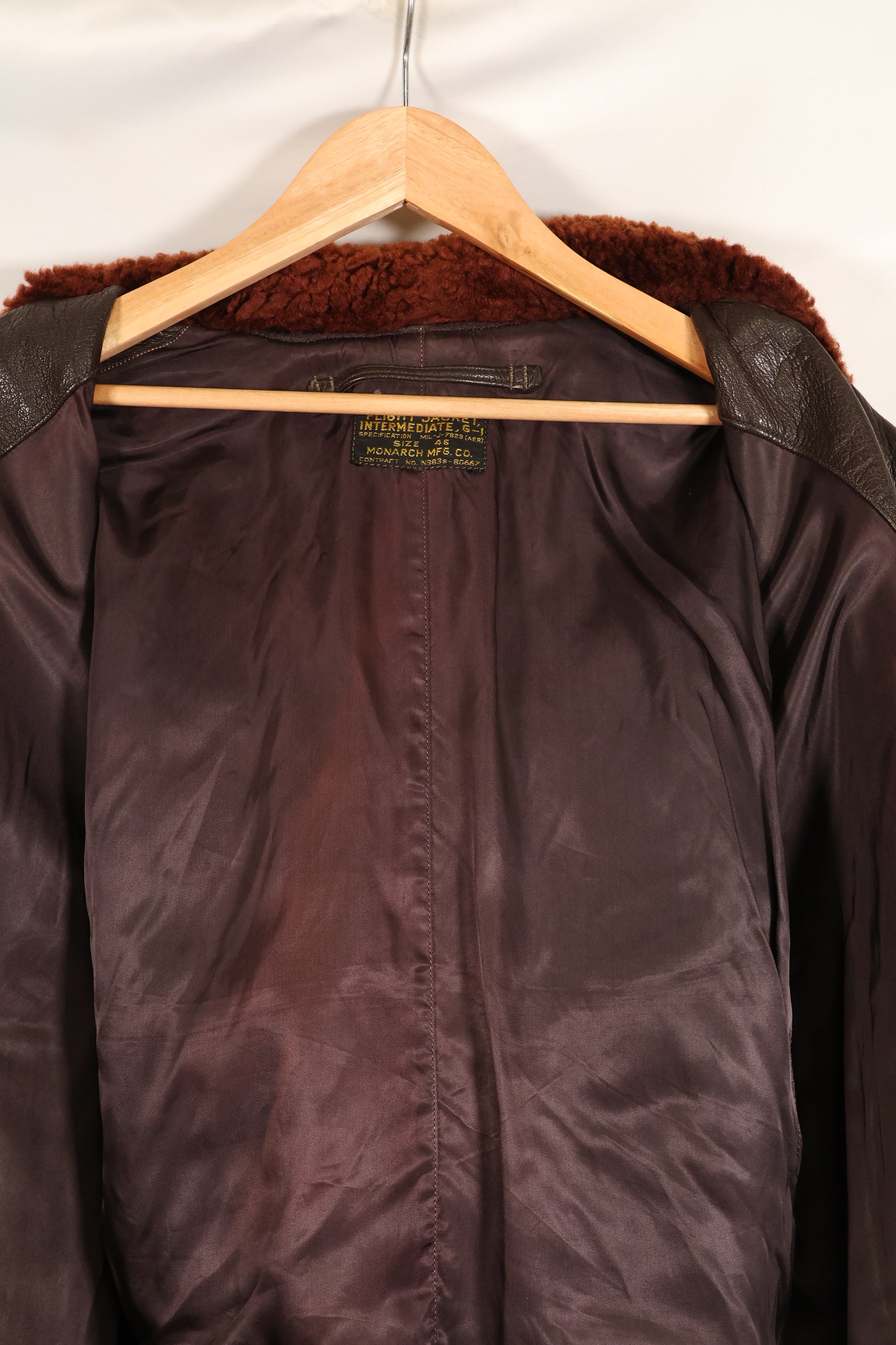 1950s Lot, Size 46, J-7823, U.S. Navy G-1 Flight Jacket, Early Production, Used