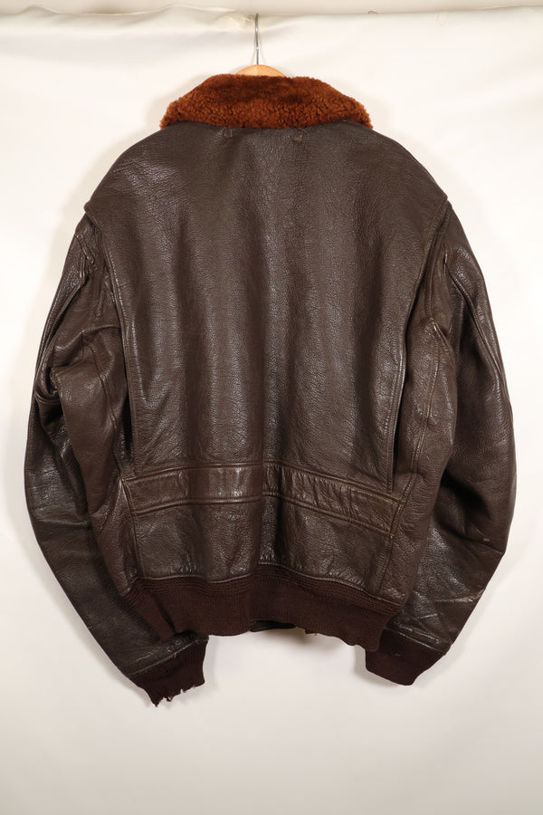 1950s Lot, Size 46, J-7823, U.S. Navy G-1 Flight Jacket, Early Production, Used