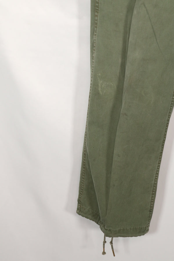 Real 1963 1st Model Jungle Fatigue Pants without leg ties, used.