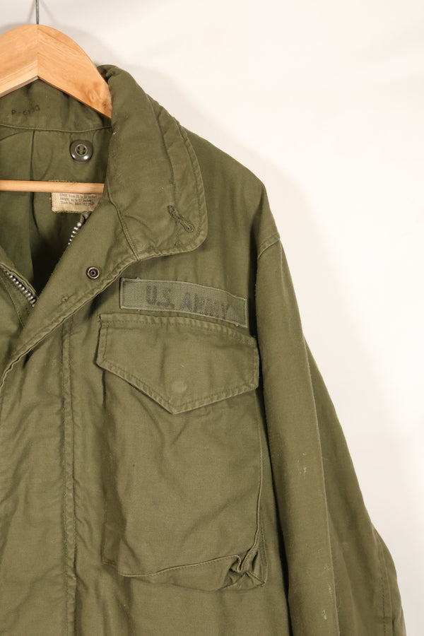 Circa 1965–66  S-S  M65 Field Jacket  1st Model  No liner  Some stains  Used