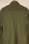 Real 1970 Australian Army OD Fatigue shirt with rank insignia, size unreadable.