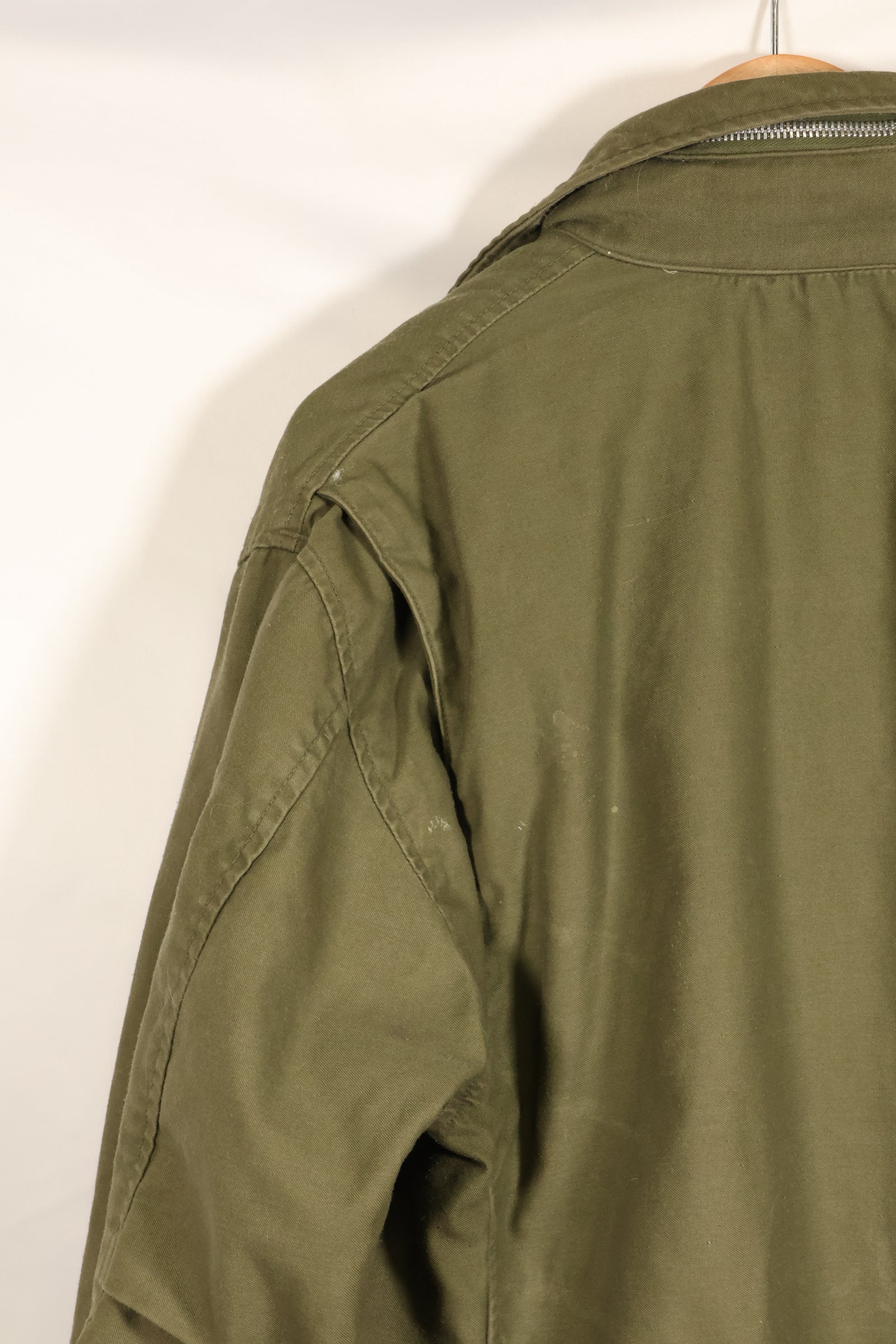 Circa 1965–66  S-S  M65 Field Jacket  1st Model  No liner  Some stains  Used