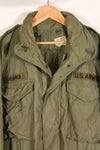 1970 Contract M-R M65 Field Jacket, 2nd Model, with insignia, some stains, no liner, used