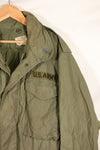 1970 Contract M-R M65 Field Jacket, 2nd Model, with insignia, some stains, no liner, used