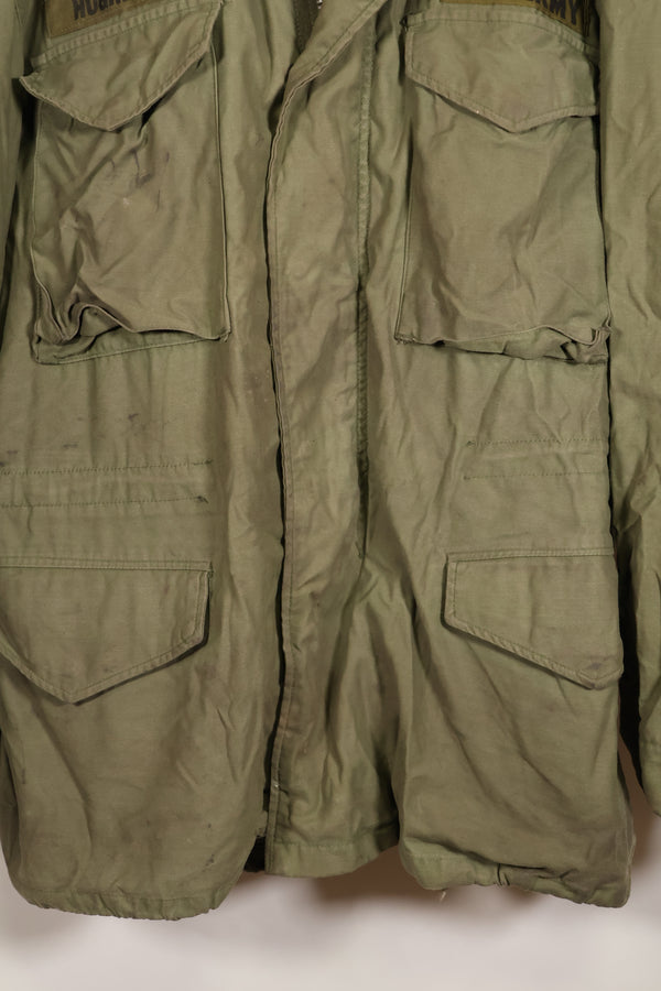 1970 Contract M-R M65 Field Jacket, 2nd Model, with insignia, some stains, no liner, used