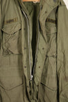 1970 Contract M-R M65 Field Jacket, 2nd Model, with insignia, some stains, no liner, used