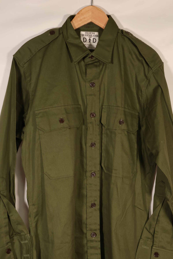 Real 1966 Deadstock Australian Army OD Fatigue Shirt 15 1/2 X32